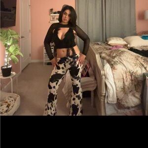 Cow Print Pants (bell bottom)